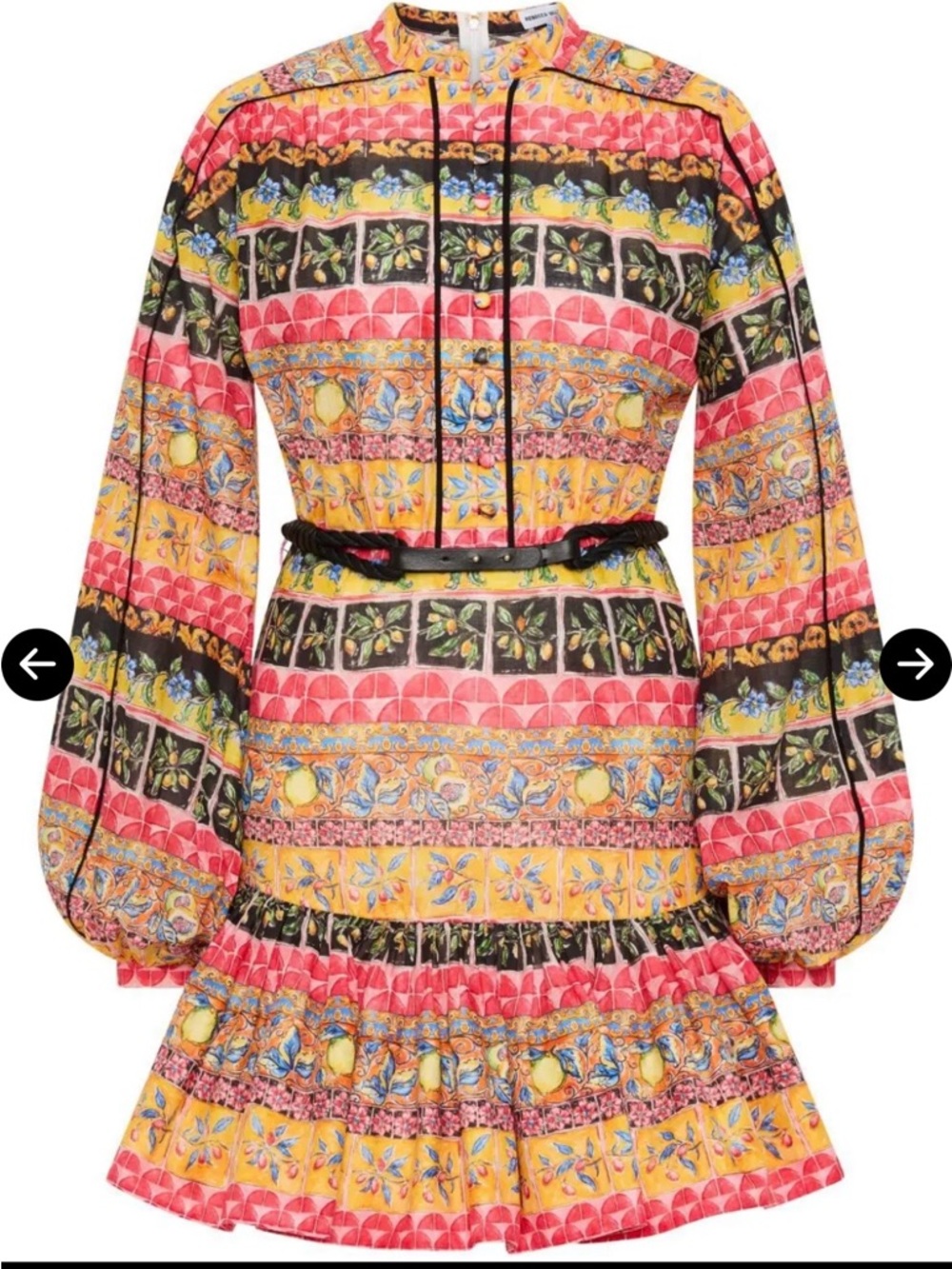 Rebecca Vallance Multicolor Printed Mini Dress - Yellow, Pink, Black